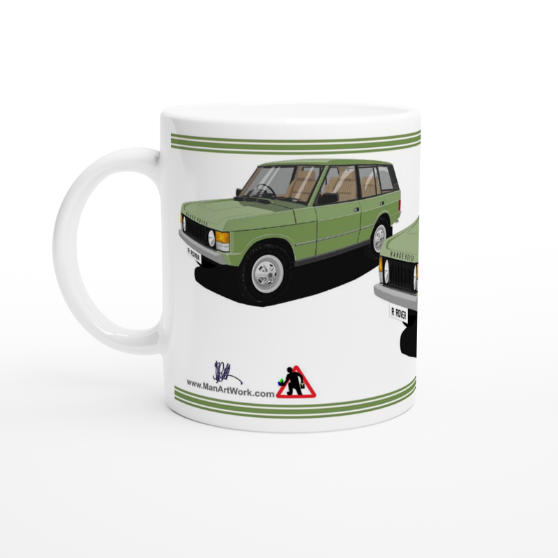 Range Rover Classic 5 Door in Green Art Mug