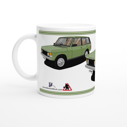 Range Rover Classic 5 Door in Green Art Mug