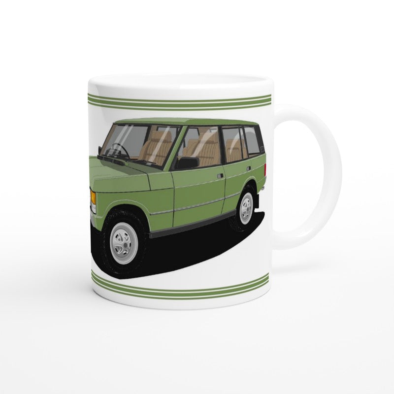 Range Rover Classic 5 Door in Green Art Mug