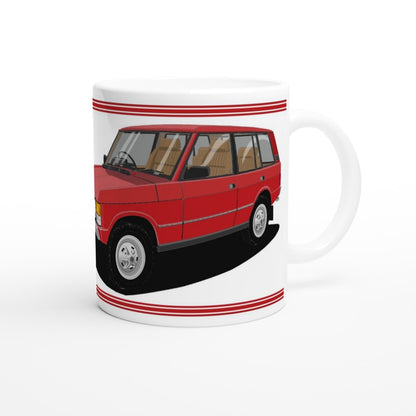 Range Rover Classic 5 Door in Red Art Mug