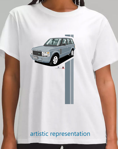 Range Rover Mk3 (L322) in Light-Blue (Stripes) Art T Shirt