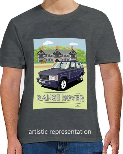 Range Rover Mk3 (L322) in Dark-Blue (Scene) Art T Shirt