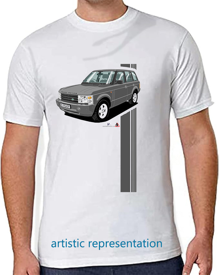 Range Rover Mk3 (L322) in Gray (Stripes) Art T Shirt