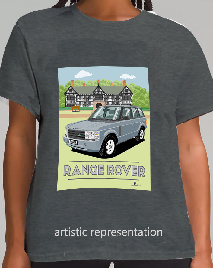 Range Rover Mk3 (L322) in Light-Blue (Scene) Art T Shirt