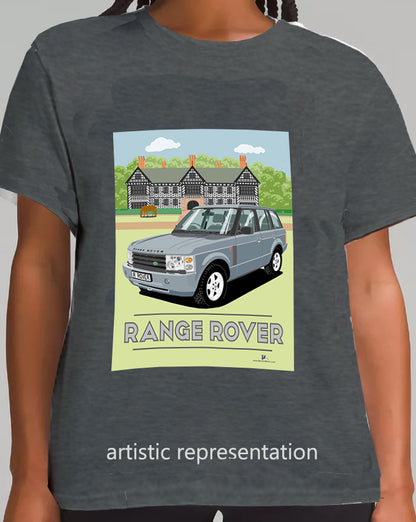 Range Rover Mk3 (L322) in Light-Blue (Scene) Art T Shirt