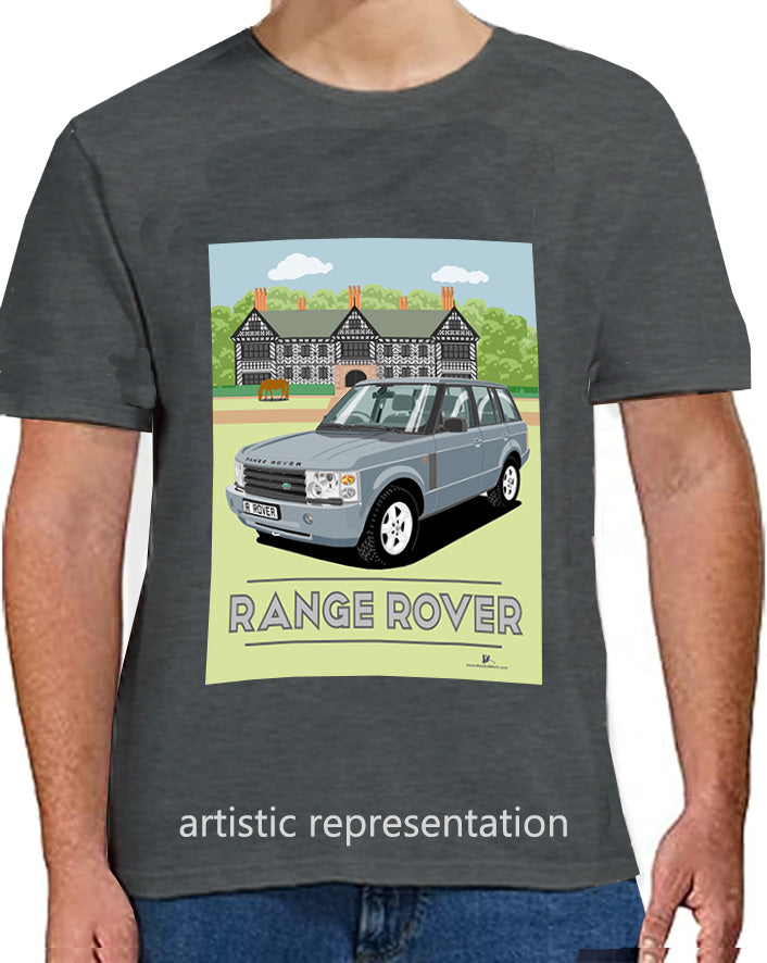 Range Rover Mk3 (L322) in Light-Blue (Scene) Art T Shirt