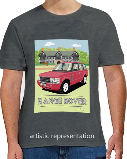 Range Rover Mk3 (L322) in Red (Scene) Art T Shirt