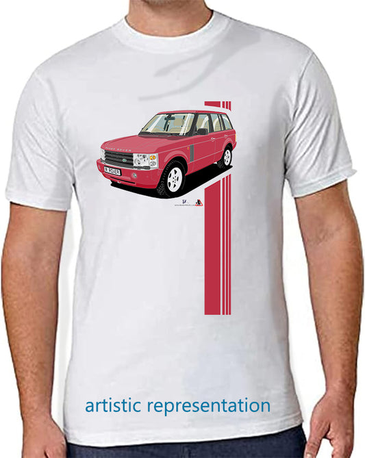 Range Rover Mk3 (L322) in Red (Stripes) Art T Shirt