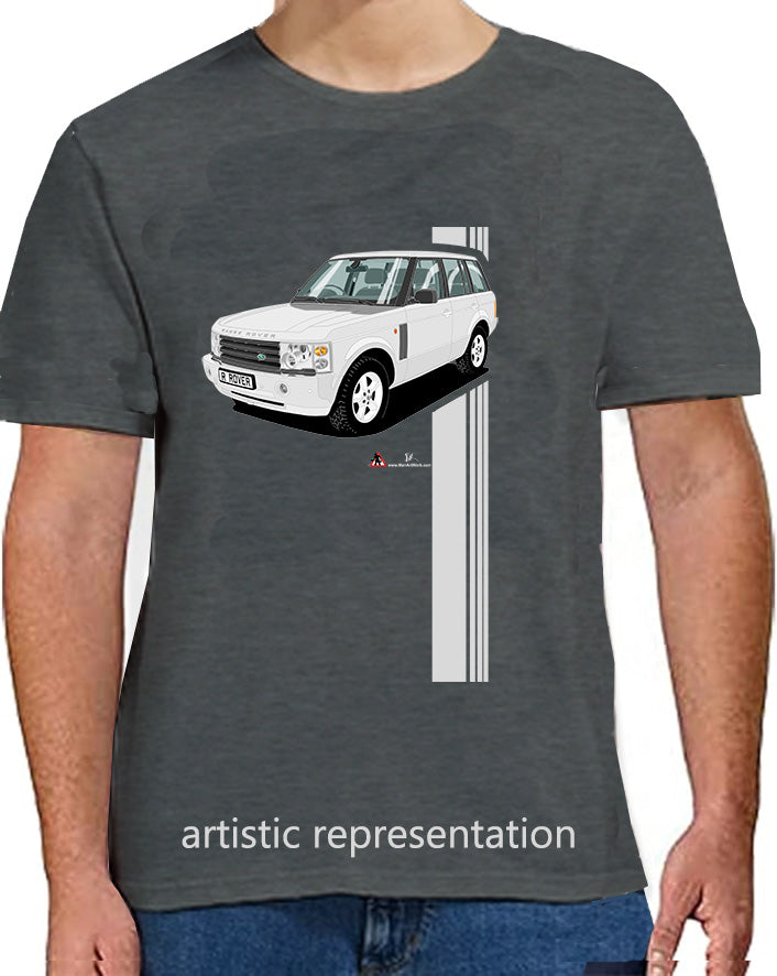 Range Rover Mk3 (L322) in Silver (Stripes) Art T Shirt