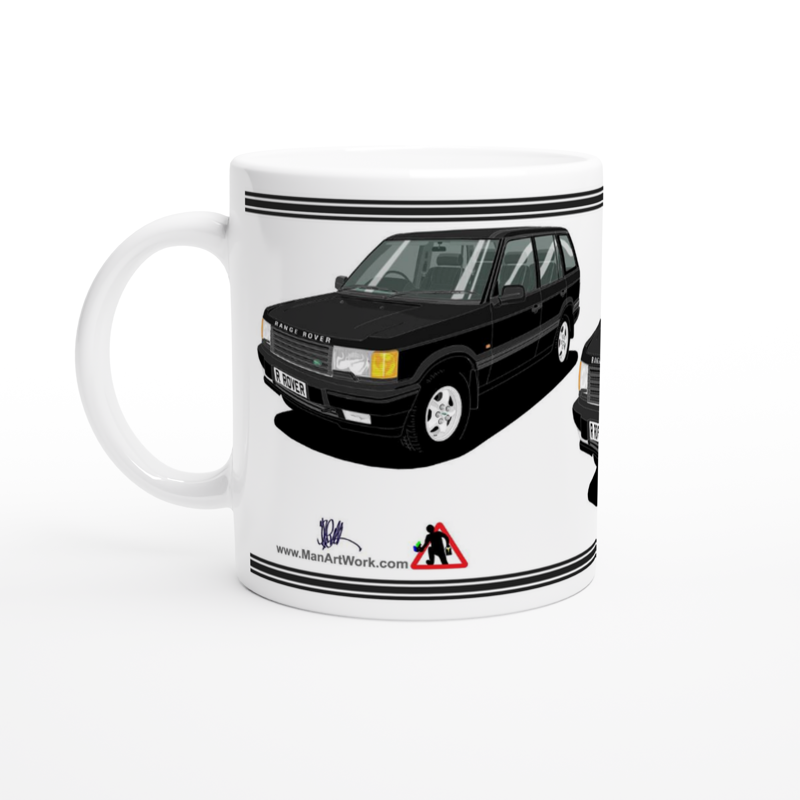Range Rover Mk2 (P38) in Black Art Mug