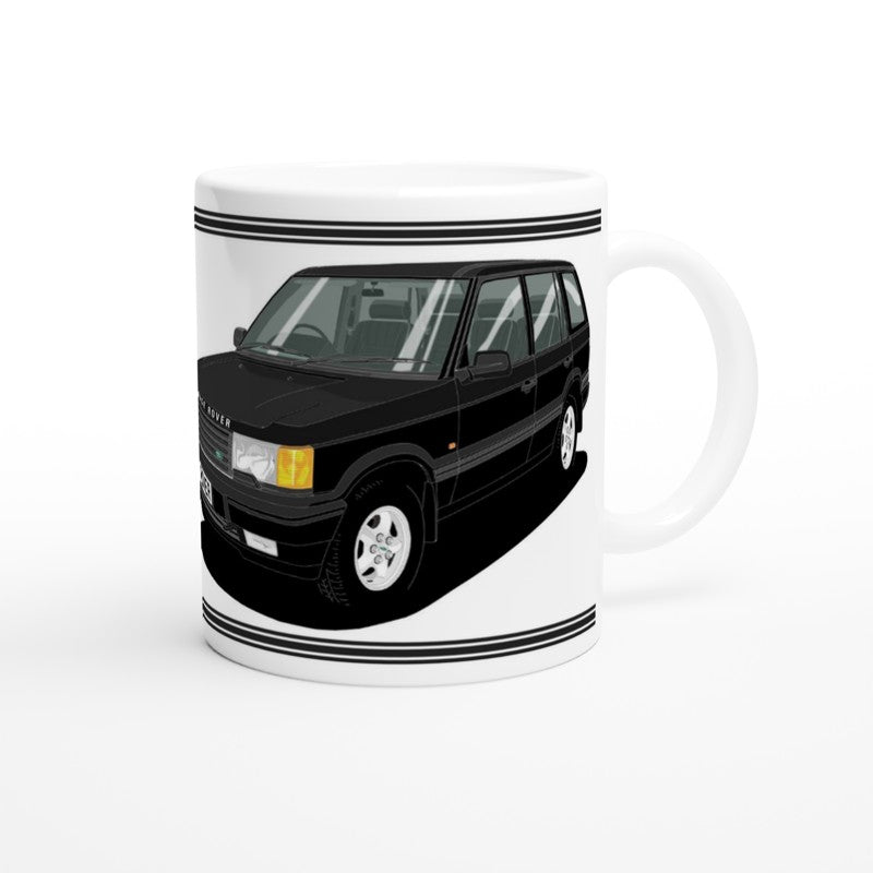 Range Rover Mk2 (P38) in Black Art Mug