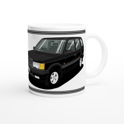 Range Rover Mk2 (P38) in Black Art Mug
