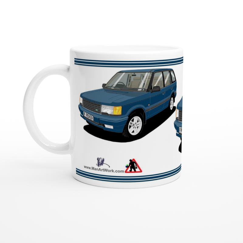 Range Rover Mk2 (P38) in Blue Art Mug