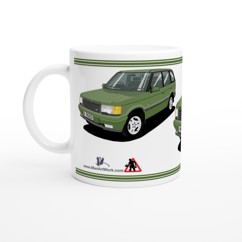 Range Rover Mk2 (P38) in Green Art Mug