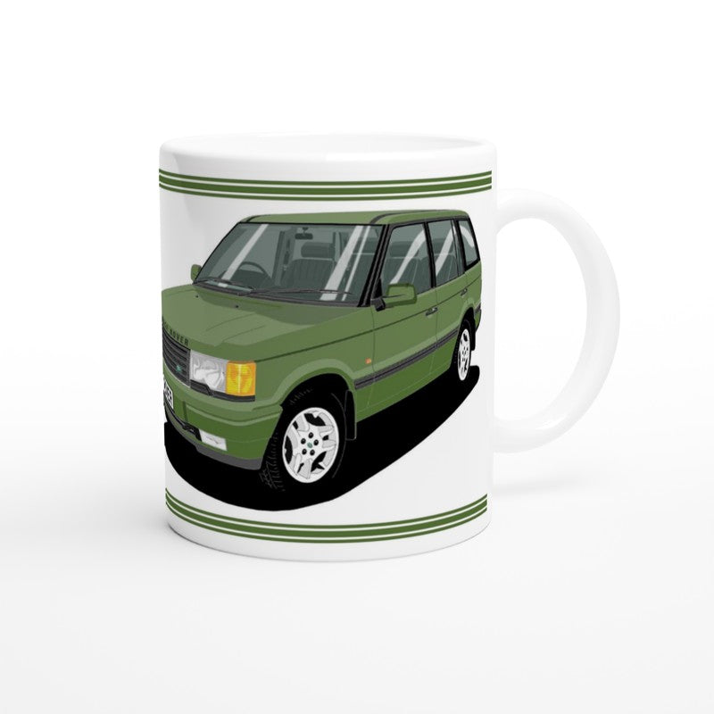 Range Rover Mk2 (P38) in Green Art Mug