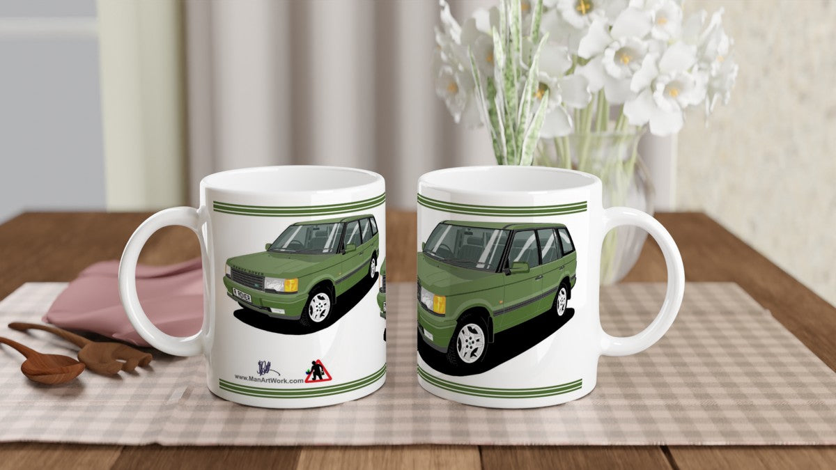 Range Rover Mk2 (P38) in Green Art Mug
