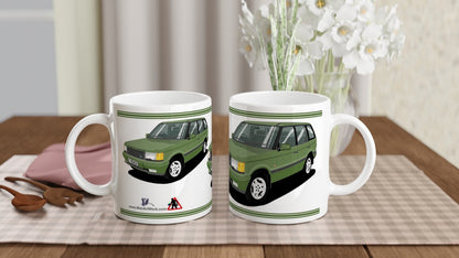 Range Rover Mk2 (P38) in Green Art Mug
