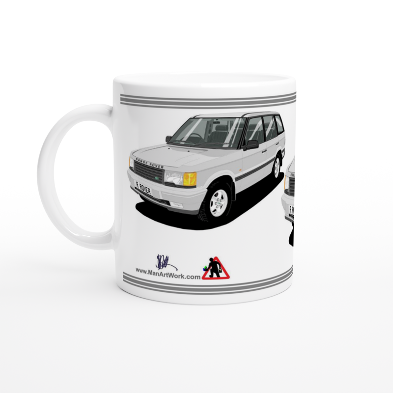 Range Rover Mk2 (P38) in Silver Art Mug