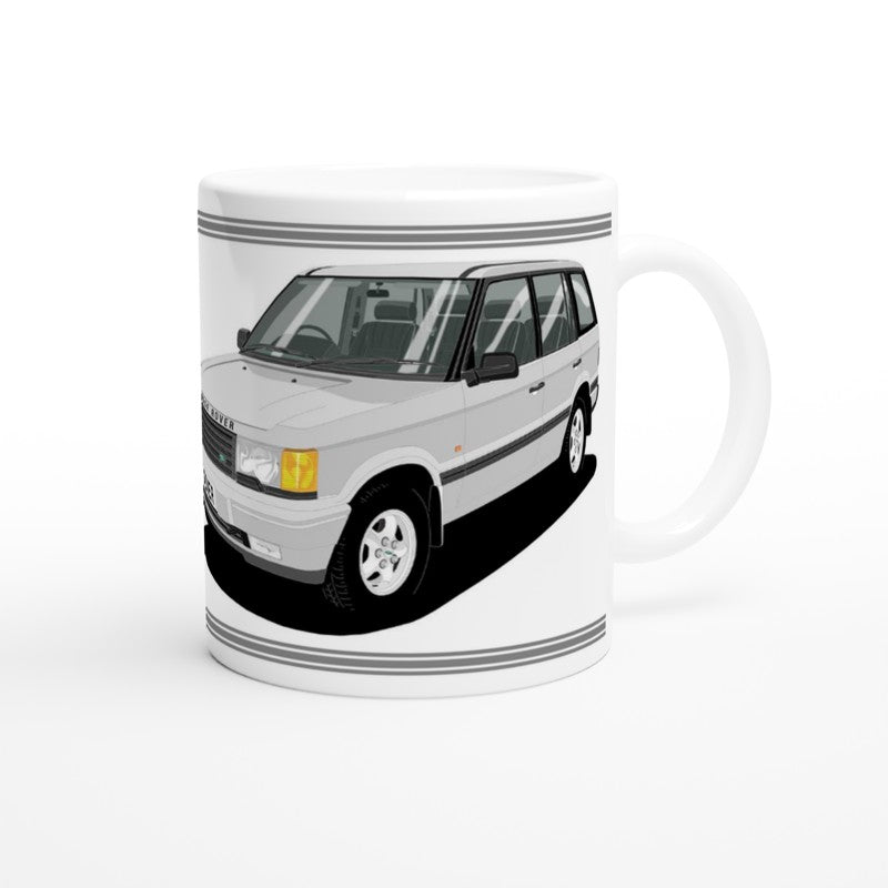 Range Rover Mk2 (P38) in Silver Art Mug