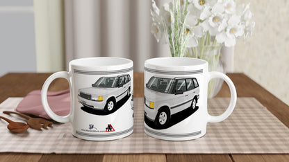 Range Rover Mk2 (P38) in Silver Art Mug