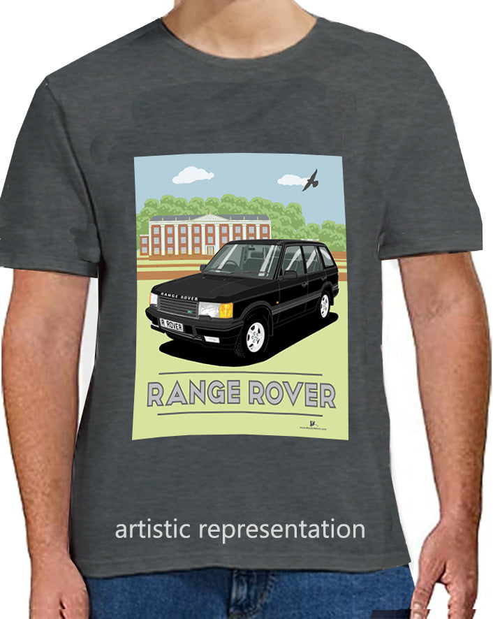 Range Rover Mk2 (P38) in Black (Scene) Art T Shirt