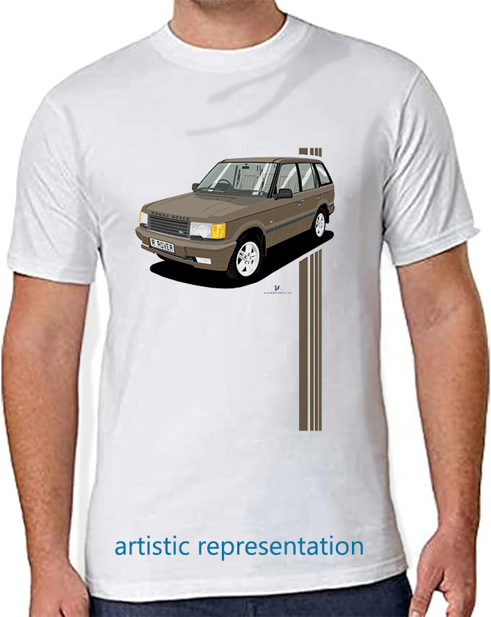 Range Rover Mk2 (P38) in Bronze (Stripes) Art T Shirt