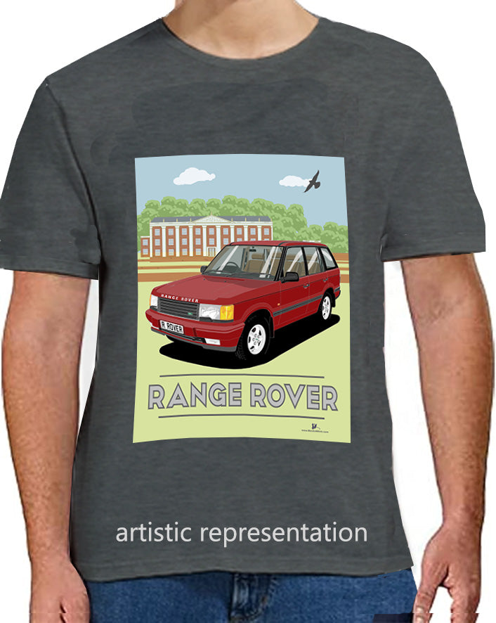 Range Rover Mk2 (P38) in Red (Scene) Art T Shirt