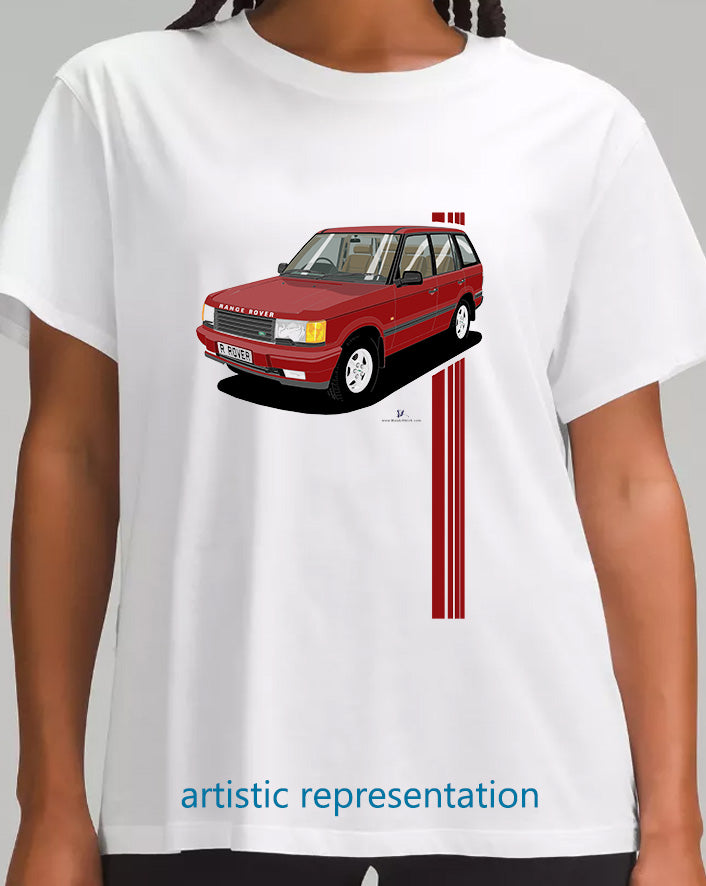 Range Rover Mk2 (P38) in Red (Stripes) Art T Shirt