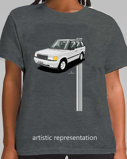 Range Rover Mk2 (P38) in Silver (Stripes) Art T Shirt