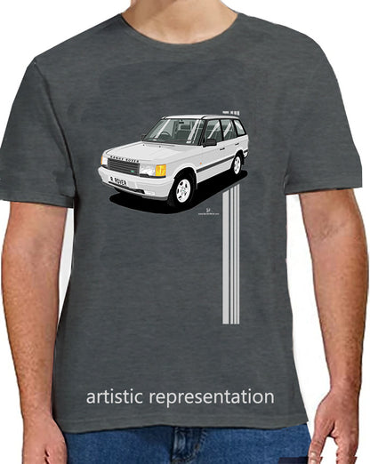 Range Rover Mk2 (P38) in Silver (Stripes) Art T Shirt