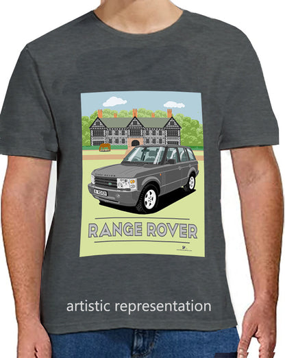 Range Rover Mk3 (L322) in Gray (Scene) Art T Shirt