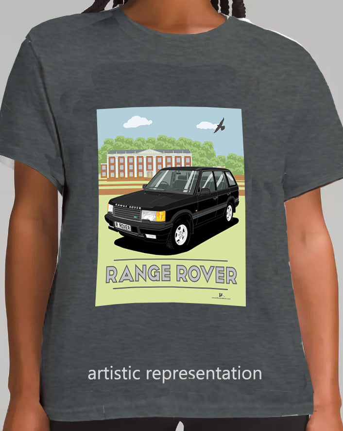 Range Rover Mk2 (P38) in Black (Scene) Art T Shirt
