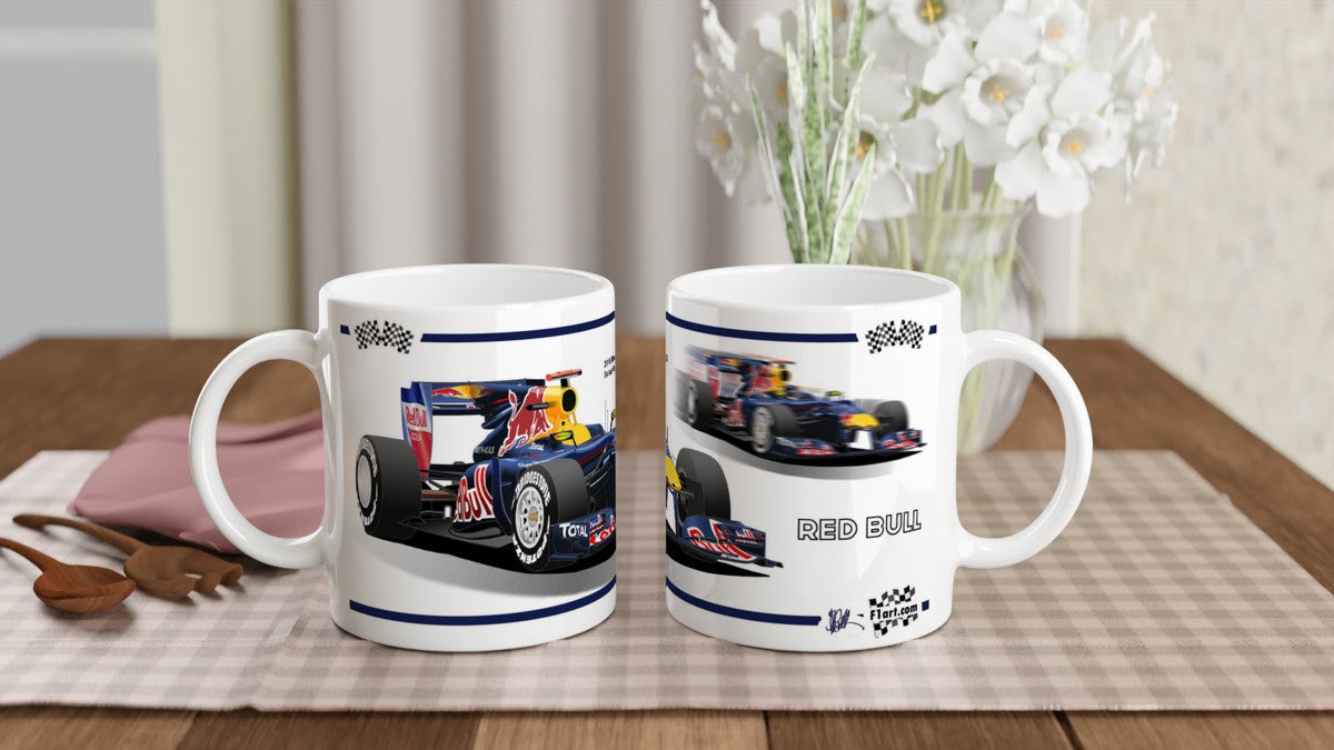 Red Bull RB6 F1 Motor Racing Art Mug