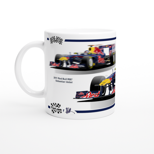 Red Bull RB7 F1 Motor Racing Art Mug