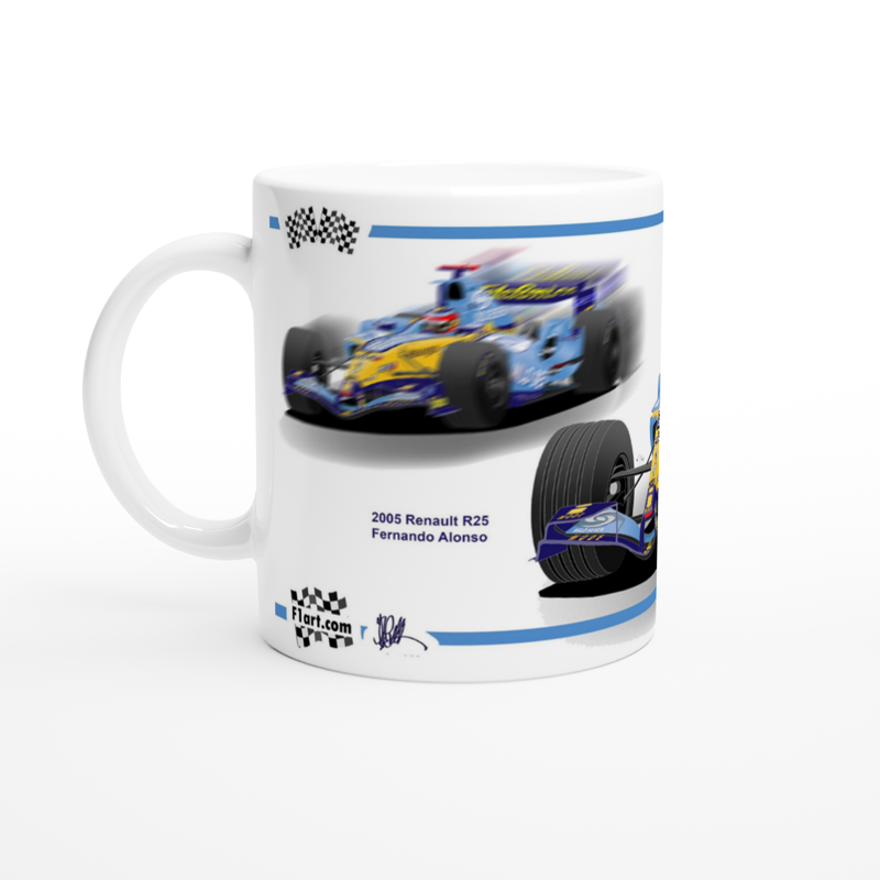 Renault R25 F1 Motor Racing Art Mug