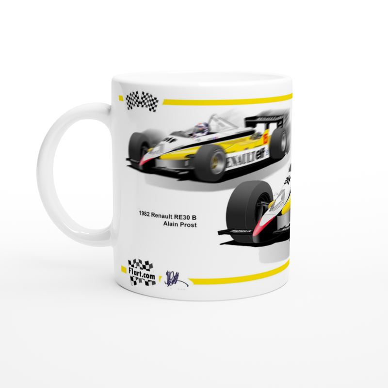 Renault RE30B F1 Motor Racing Art Mug