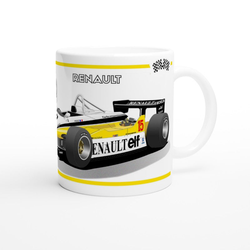 Renault RE30B F1 Motor Racing Art Mug