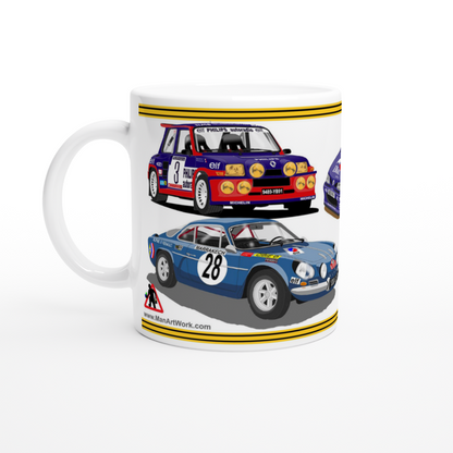 Renault Rally Car Art Mug 