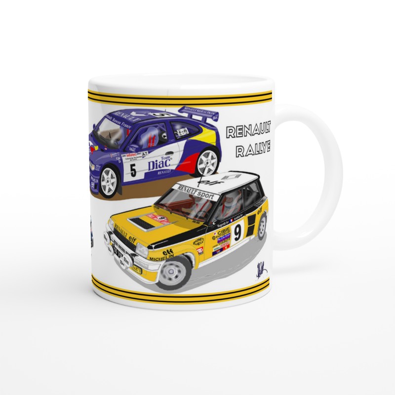 Renault Rally Car Art Mug 