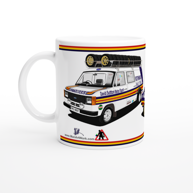 Rothmans Ford Escort Mk2 Rally Car Art Mug 