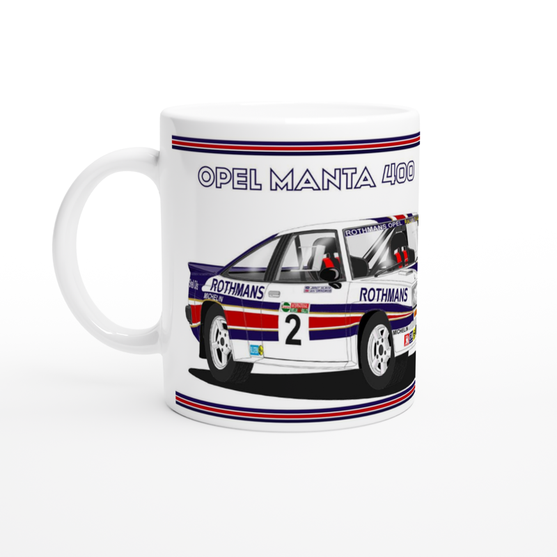 Rothmans Opel Manta 400 and GMC Service Van Rally Car Mug
