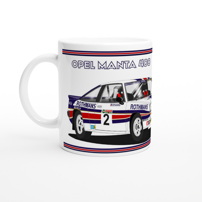 Rothmans Opel Manta 400 and GMC Service Van Rally Car Mug