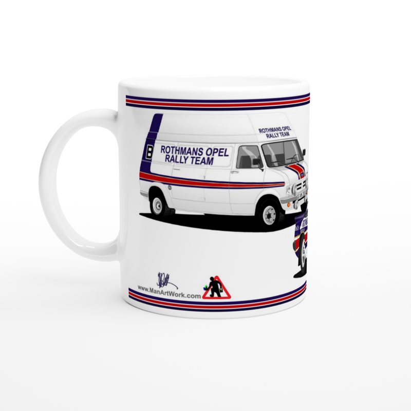 Rothmans Opel Manta and Ascona 400 Rally Cars Art Mug 