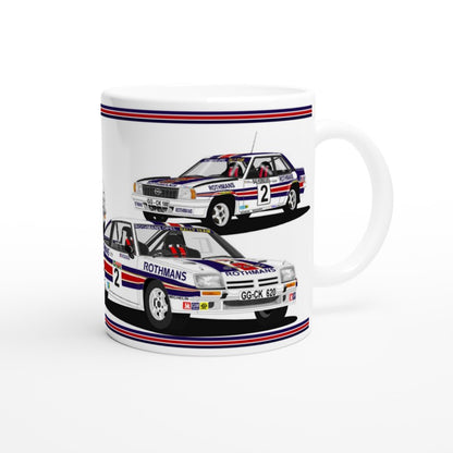 Rothmans Opel Manta and Ascona 400 Rally Cars Art Mug 