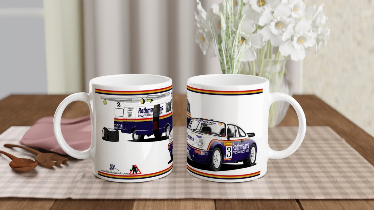 Rothmans Porsche 911 SC Rally Car Mug