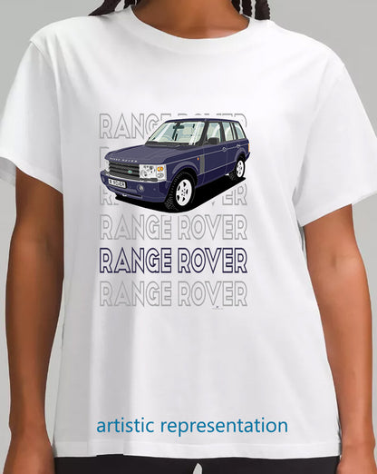 Range Rover Mk3 (L322) in Dark-Blue (Words) Art T Shirt