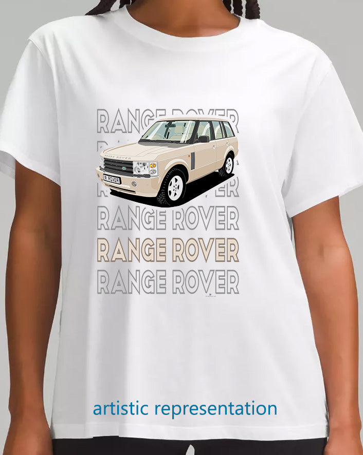 Range Rover Mk3 (L322) in Gold (Words) Art T Shirt