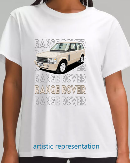 Range Rover Mk3 (L322) in Gold (Words) Art T Shirt
