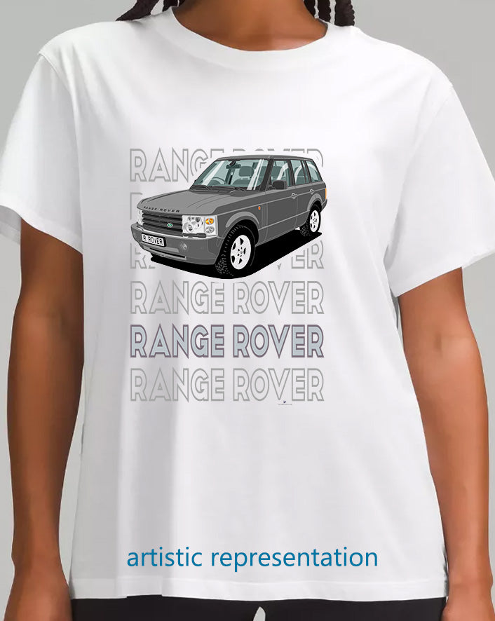 Range Rover Mk3 (L322) in Gray (Words) Art T Shirt