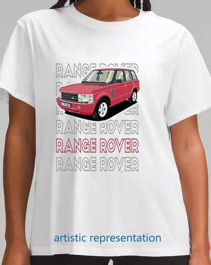 Range Rover Mk3 (L322) in Red (Words) Art T Shirt